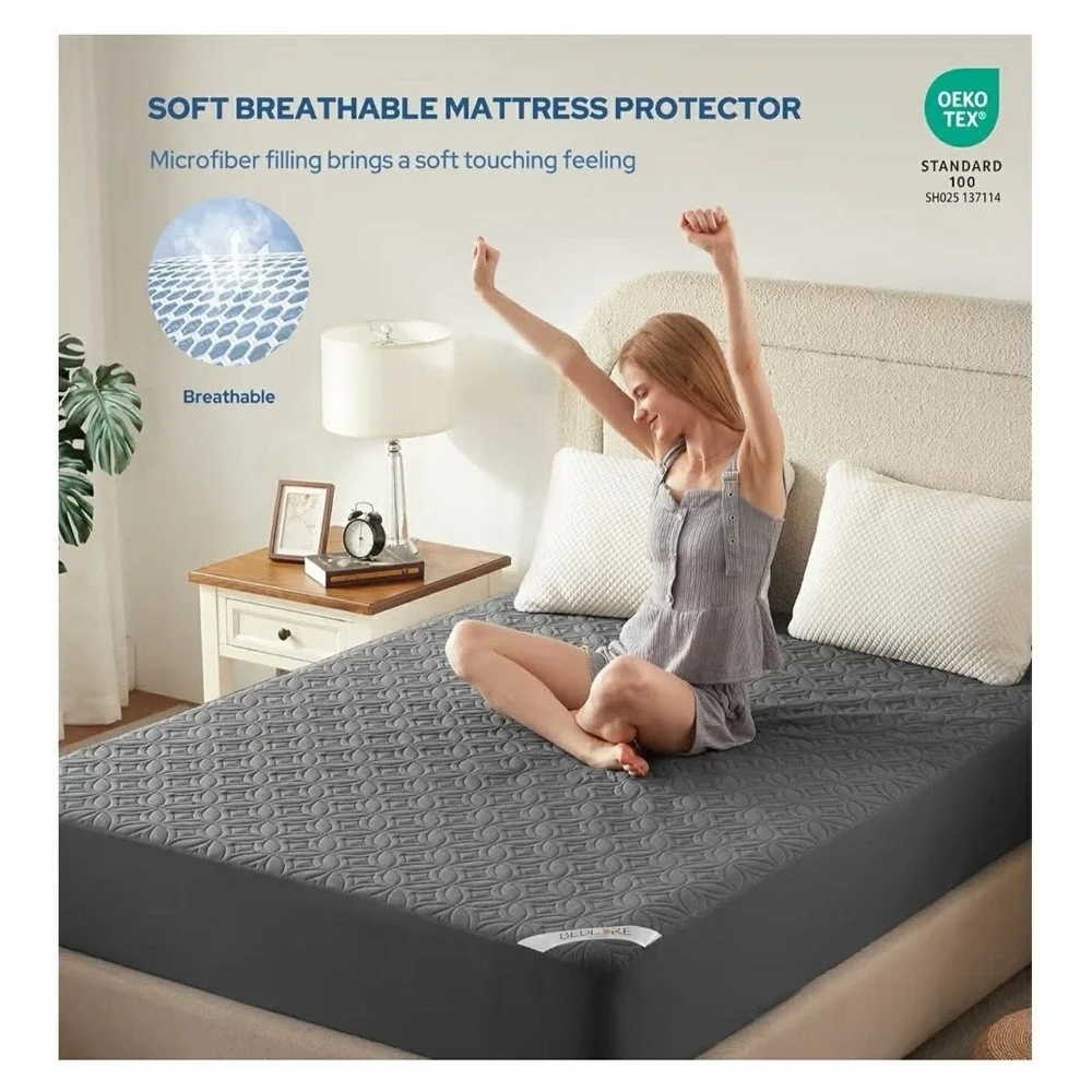 Bedlore 2 Pack Waterproof Mattress Protector Twin Size Mattress Pad With Deep Po